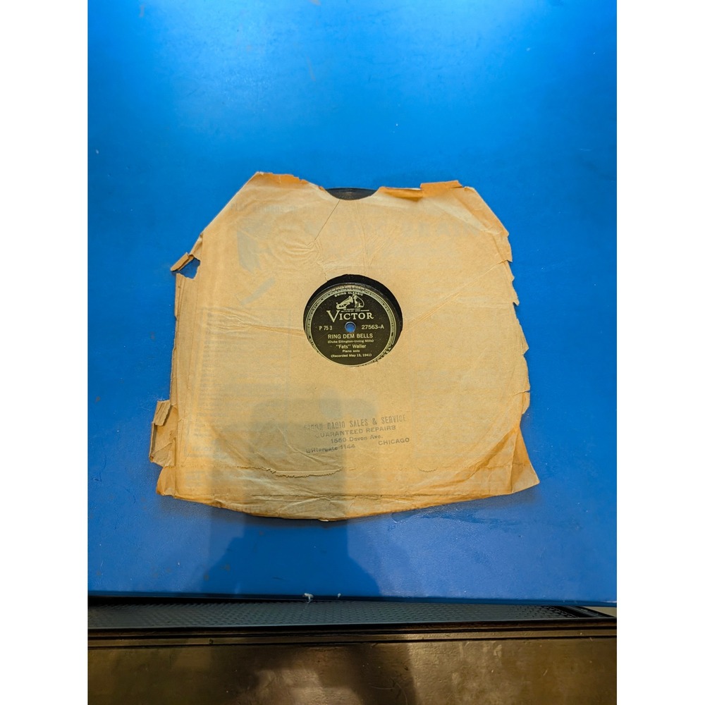 Fats Waller Ring Dem Bells Carolina Shout Victor 27563 78 RPM Jazz Vinyl Record
